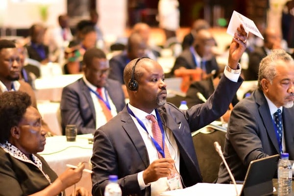 A Ugandan delegation at the ongoing 61st session of the OACPS PA